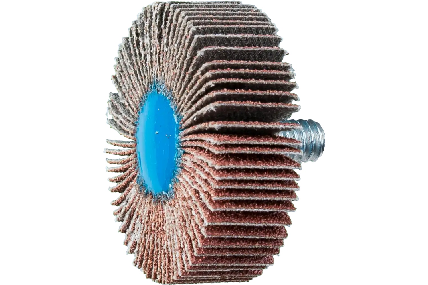 Picture of Pferd Quick Change Flap Wheel, 1-1/2" X 1/2, 60 Grit, 1/4-20 Thread, Aluminum Oxide